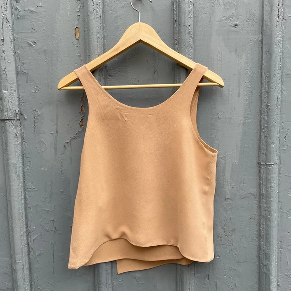 Balenciaga Silk Taupe Wrap Blouse, size  38 - Picture 6 of 10